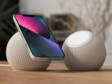 Afbeelding in Gallery-weergave laden, PureS Japandi β Ribbed MagSafe Phone Charger Stand