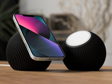 Afbeelding in Gallery-weergave laden, PureS Japandi – Ribbed MagSafe Phone Charger Stand
